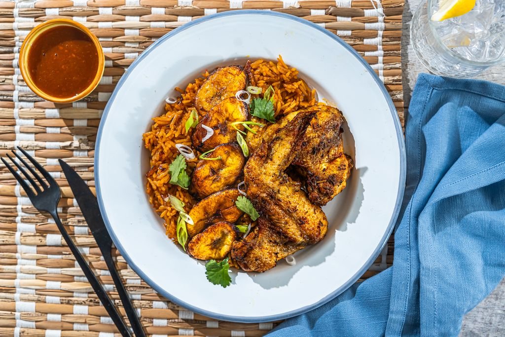 Jollof Rice with Chicken Wings